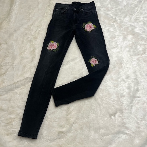 Hudson Nico‎ midrise ankle jeans with floral embroidery - Picture 3 of 7